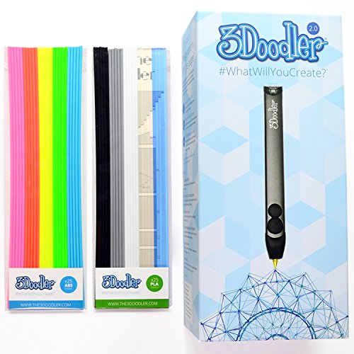 3Doodler-20-FOUR-PIECE-BUNDLE-3doodler-20-3d-Printing-Pen-75-Strands-of-3Doodler-Plastic-Filament-25-PLA-25-ABS-25-Glow-in-the-Dark-3doodler-20-DoodleStand-3doodler-20-Nozzle-Set-0