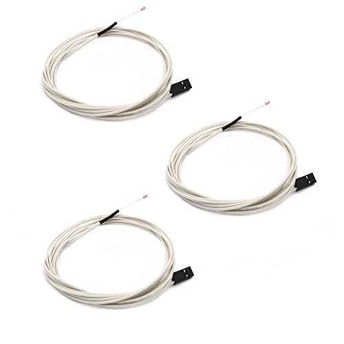 CycleMore-3-PCS-NTC3950-Thermistor-100K-for-RepRap-3D-Printer-Prusa-Extruder-or-Heated-Bed-pre-wired-with-Teflon-Insulated-Wiring-0
