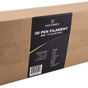 HATCHBOX-3D-PEN-ABS175-SMP-ABS-3D-Pen-Filament-Dimensional-Accuracy-005mm-044lbs-Total-175mm-12-Color-Sample-Pack-20-Feet-Per-Color-0-1