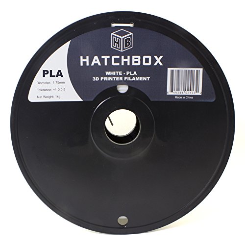 HATCHBOX-3D-PLA-1KG175-WHT-PLA-3D-Printer-Filament-Dimensional-Accuracy-005-mm-1-kg-Spool-175-mm-White-0-0