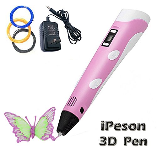 Ipeson-3d-printing-pen-3d-pen-for-artist-scribbler-3d-drawing-and-painting-with-free-2-loops-filament10gramcolor-Pink-0