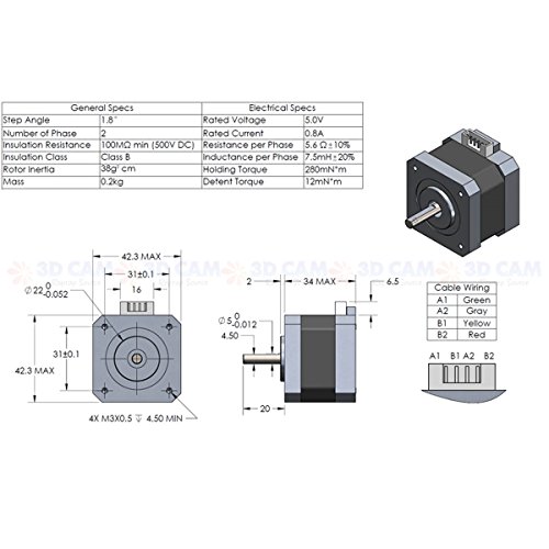 NEMA-17-Bipolar-Stepper-Motor-40-oz-in-3D-Printer-RepRap-Extruder-or-CNC-Router-0-1