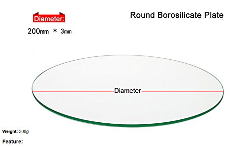 Signswise-Clear-Borosilicate-Glass-for-3d-Printers-Round-200mm-3mm-Thick-Boro-Glass-0