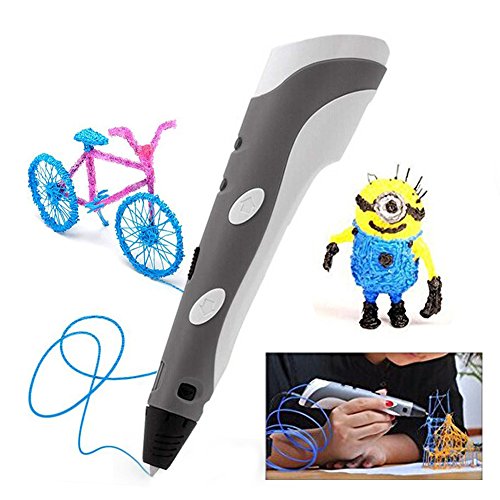 Soyan-3D-Arts-Crafts-Drawing-3D-Printing-Doodle-Printer-Pen-with-FREE-30-G-ABS-FilamentGrey-0-1