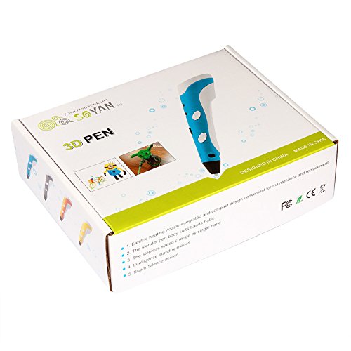 Soyan-3D-Arts-Crafts-Drawing-3D-Printing-Doodle-Printer-Pen-with-FREE-30-G-ABS-FilamentGrey-0-6
