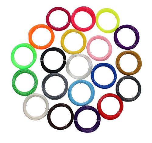 Tictop-3D-Printer-Pen-Filament-Refills-PLA-175mm-Filament-20-Different-Colors-Fun-Pack-PLA-Plastic-640-ftTotal-Environmentally-Friendly-Filament-is-Perfect-for-Kids-0