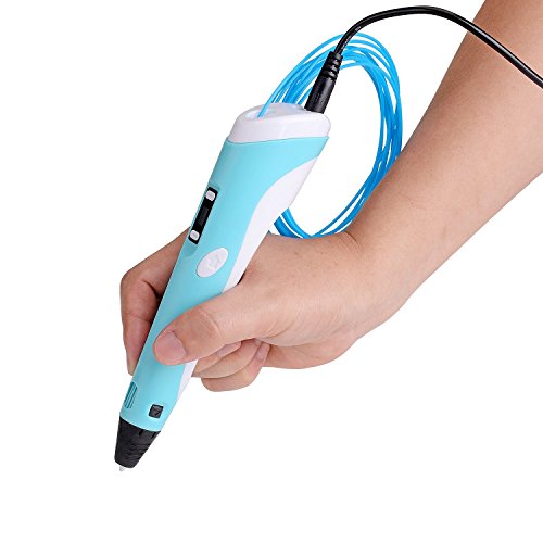 Plusinno-DIY-Scribbler-3D-Printer-Pen-with-LCD-Screen-for-3D-Scribbler-PrintingDrawing-and-Doodling-13-PLA-Filament10-Different-Colors-10-Paper-Models-for-Practice-0-0