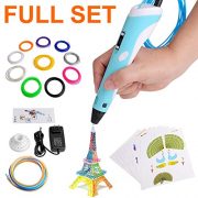 Plusinno-DIY-Scribbler-3D-Printer-Pen-with-LCD-Screen-for-3D-Scribbler-PrintingDrawing-and-Doodling-13-PLA-Filament10-Different-Colors-10-Paper-Models-for-Practice-0