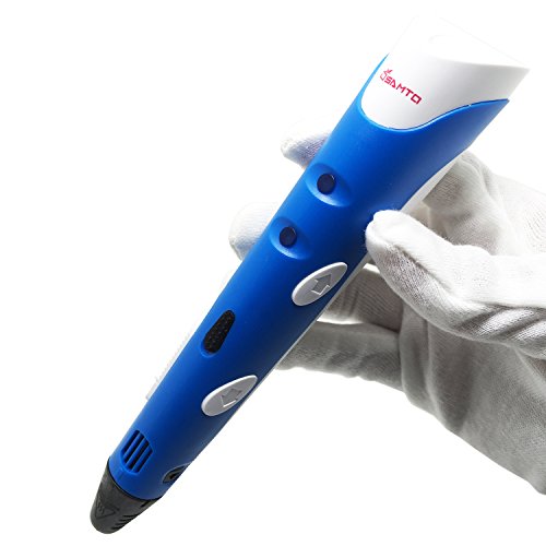 Samto-3D-Printing-Pen-for-3D-Drawing-and-Doodling-with-3-Loops-of-ABS-Filament-Blue-0-0