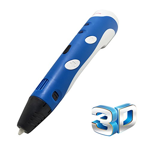 Samto-3D-Printing-Pen-for-3D-Drawing-and-Doodling-with-3-Loops-of-ABS-Filament-Blue-0