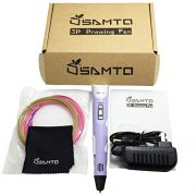 Samto-LCD-Screen-Ver2015-3D-Pen-for-3D-Doodling-and-3D-Drawing-with-3-Loops-of-175mm-ABS-Filment-Purple-0-1
