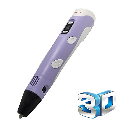 Samto-LCD-Screen-Ver2015-3D-Pen-for-3D-Doodling-and-3D-Drawing-with-3-Loops-of-175mm-ABS-Filment-Purple-0