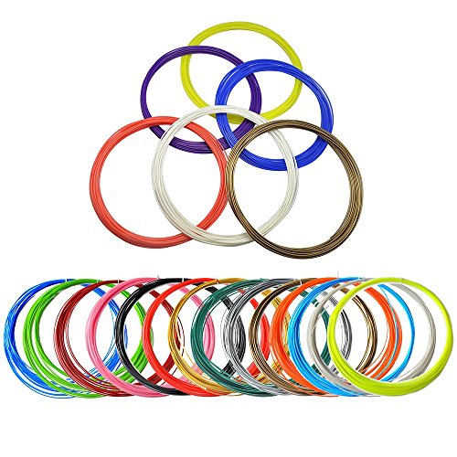 Synkia-3D-Pen-Filament-Refills-175mm-ABS-320-Linear-Feet-20-foot-each-Total-16-Different-colors-fun-pack-2-Glow-Colors-Spatula-Included-0