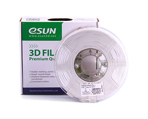 eSUN-175mm-White-ABS-3D-Printer-filament-1kg-Spool-22lbs-White-0