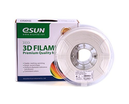 eSUN-175mm-White-PLA-3D-Printer-filament-1kg-Spool-22lbs-White-0